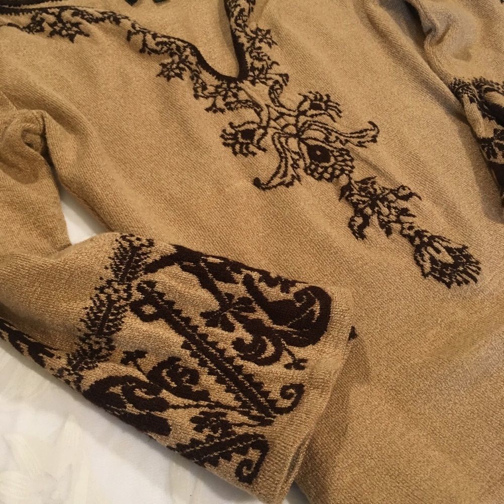 Bette Page Caramel Sweater With Brown Stit… - Picture 5 of 9